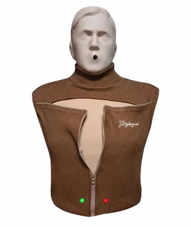 مولاژ احیای قلبی ریوی CPR و تنفس مصنوعی بزرگسالان (مانکن CPR) با گایدر نوری